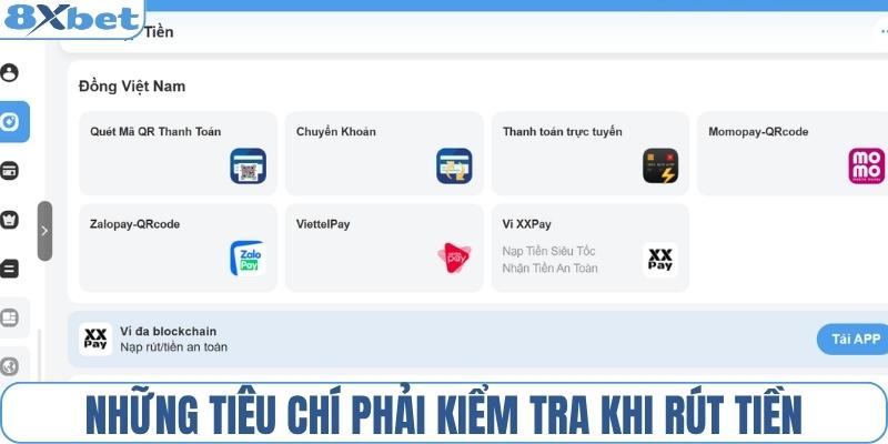 Tiêu chí cần phải kiểm tra trước khi rút tiền